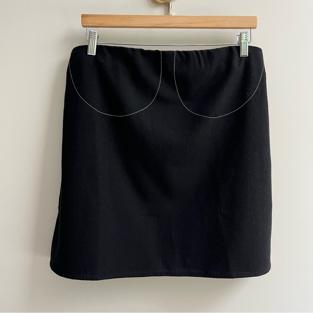 [we wore what] plus embroidered wool blend tube top or mini skirt black 14